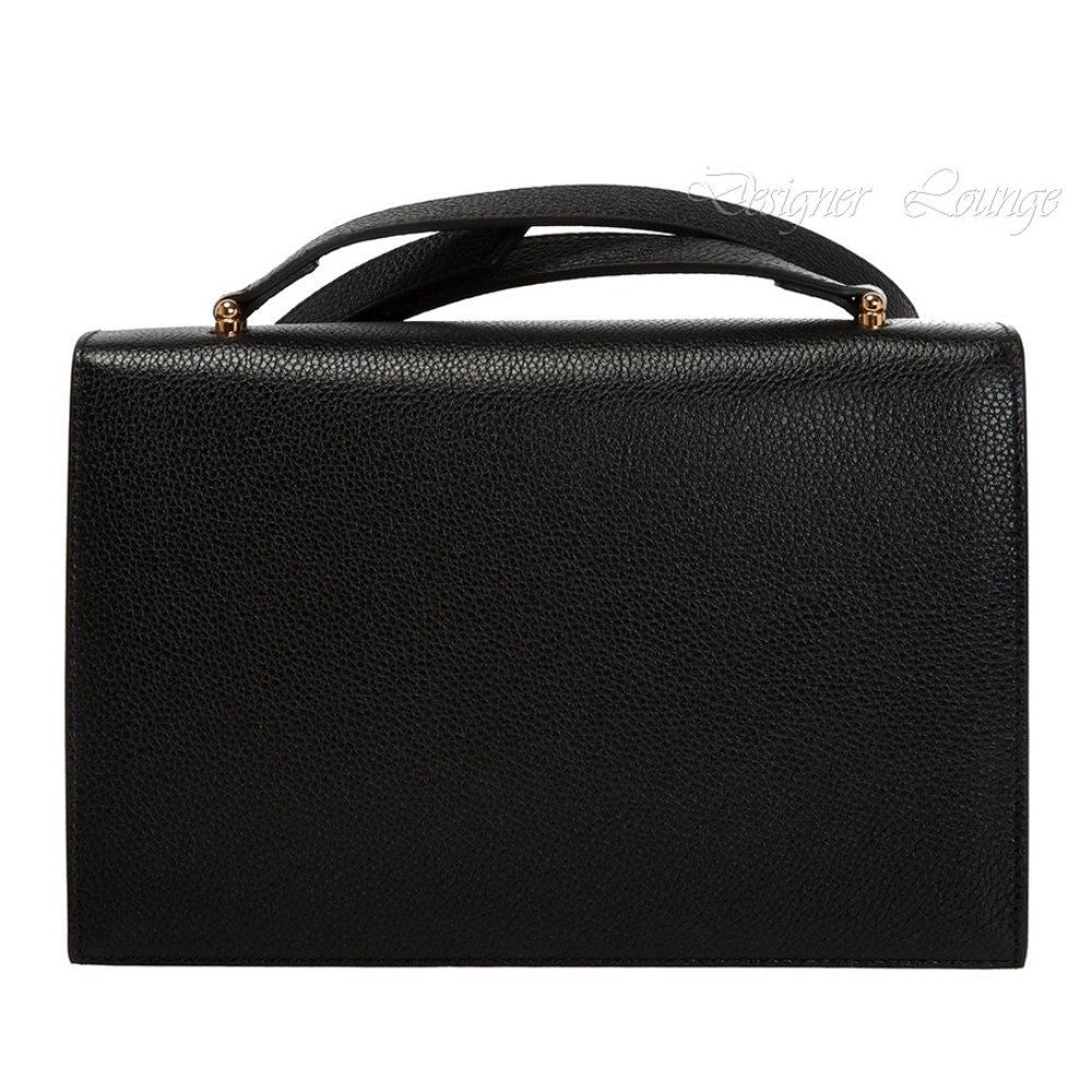 NEW GUCCI Zumi Interlocking G Horsebit Black Grain Leather Small Crossbody Bag - Picture 6 of 15